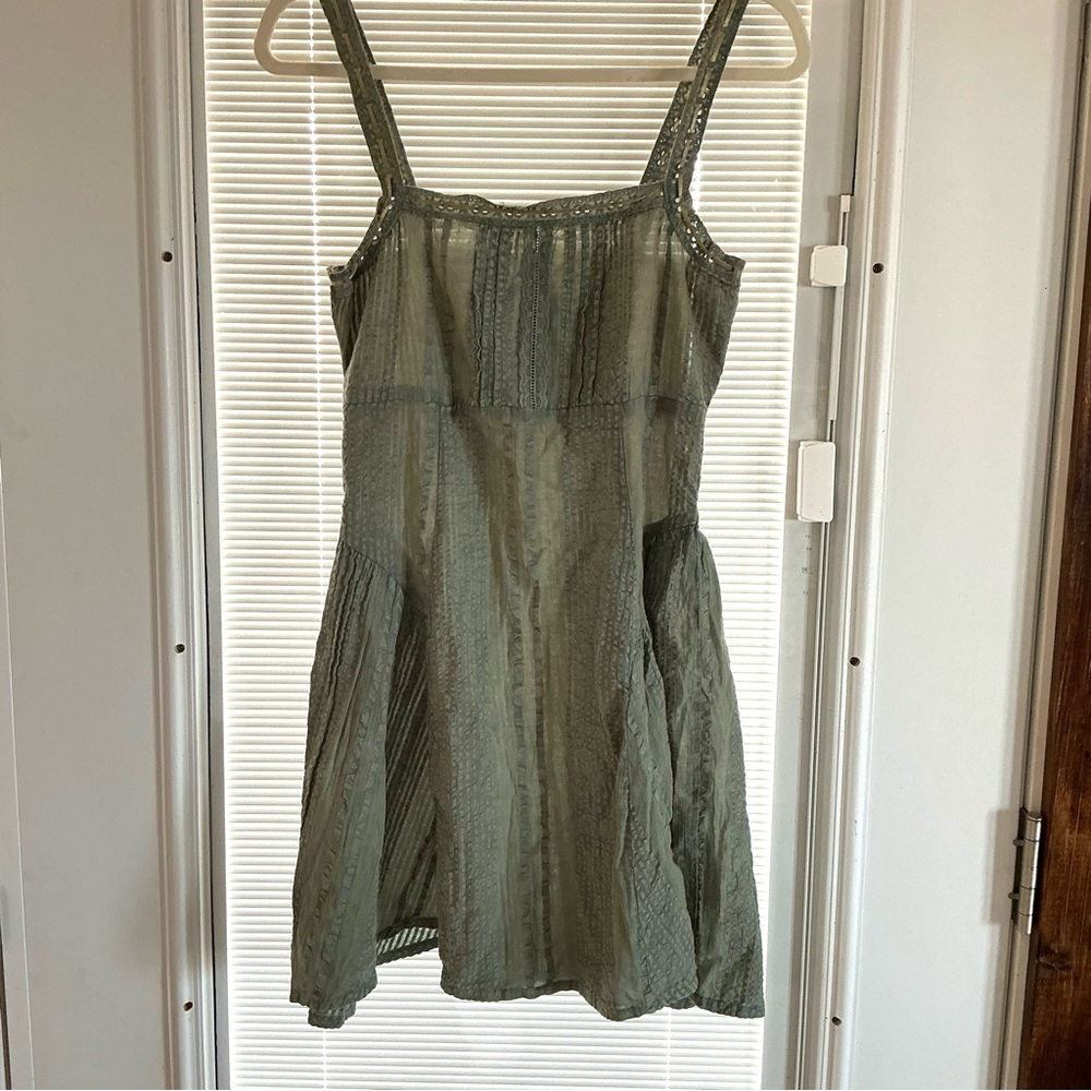 ASOS Design washed green mini slip sundress